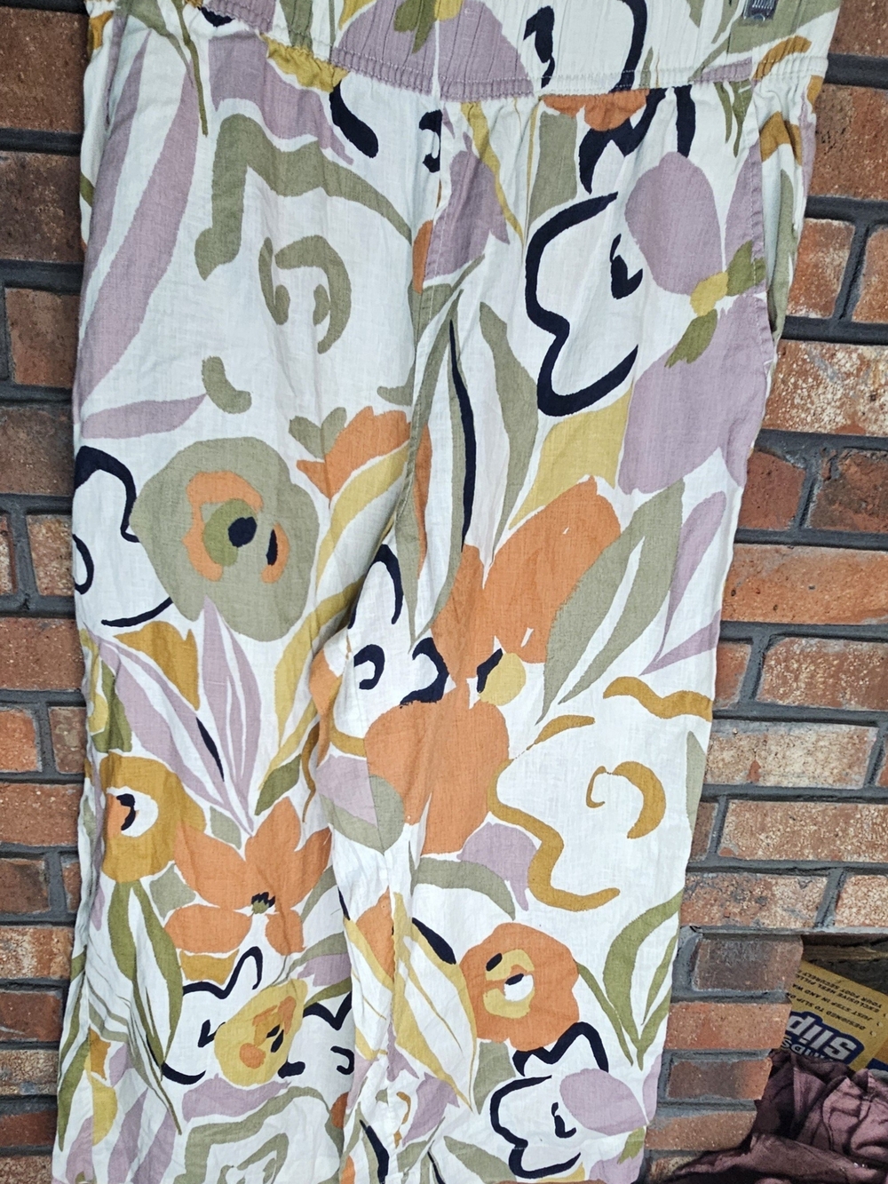 Rachel Zoe floral linen pants
